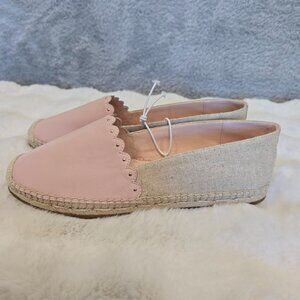 Kate Spade Slip On Gwendolyn Espadrille Natural & Soft Pink Women's Size 11